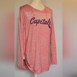 Washington Capitals Red Knit Long Sleeve Top Size Medium
